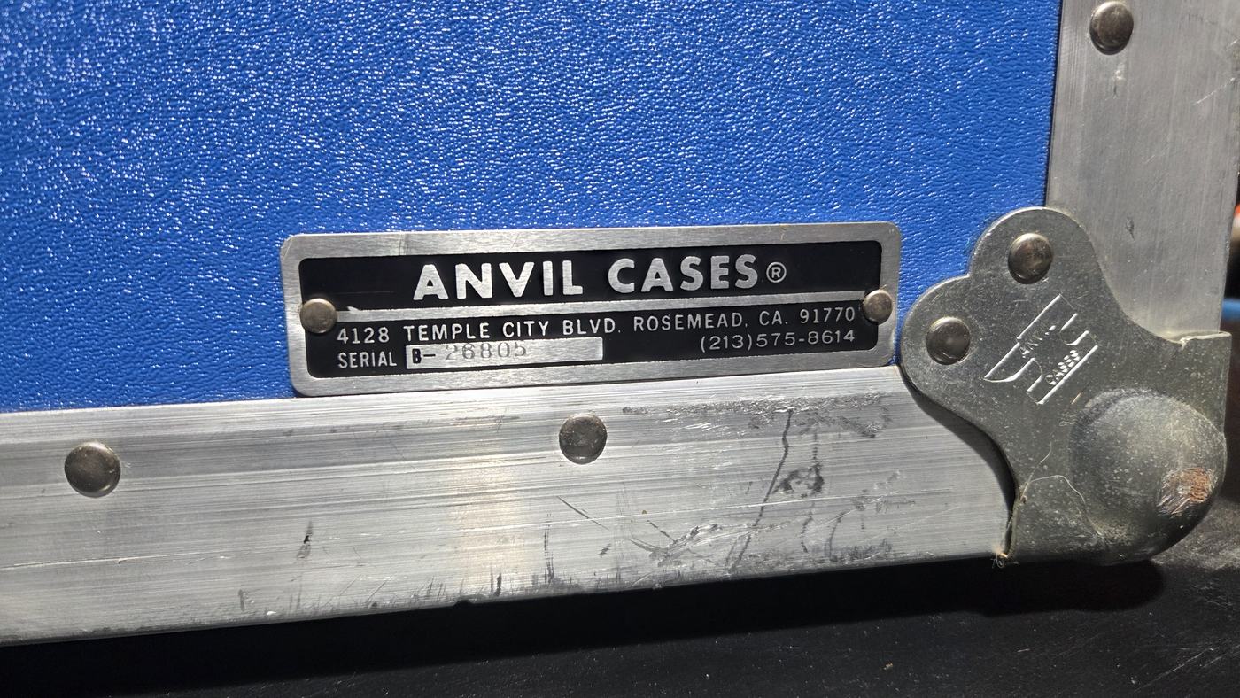 Vintage ANVIL Heavy-Duty ATA Flight / Road Case with 19" Rack Rails (Blue), photo 3