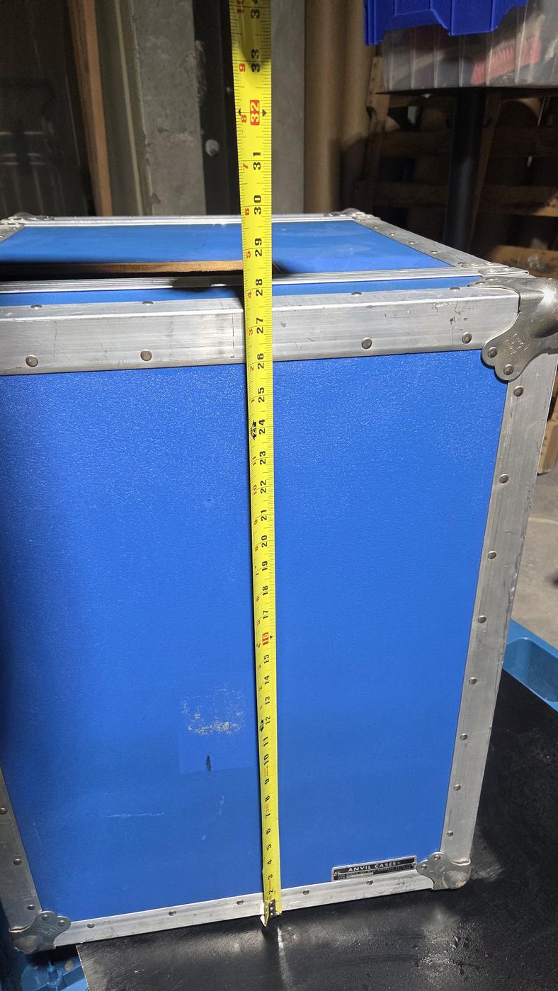 Vintage ANVIL Heavy-Duty ATA Flight / Road Case with 19" Rack Rails (Blue), photo 6