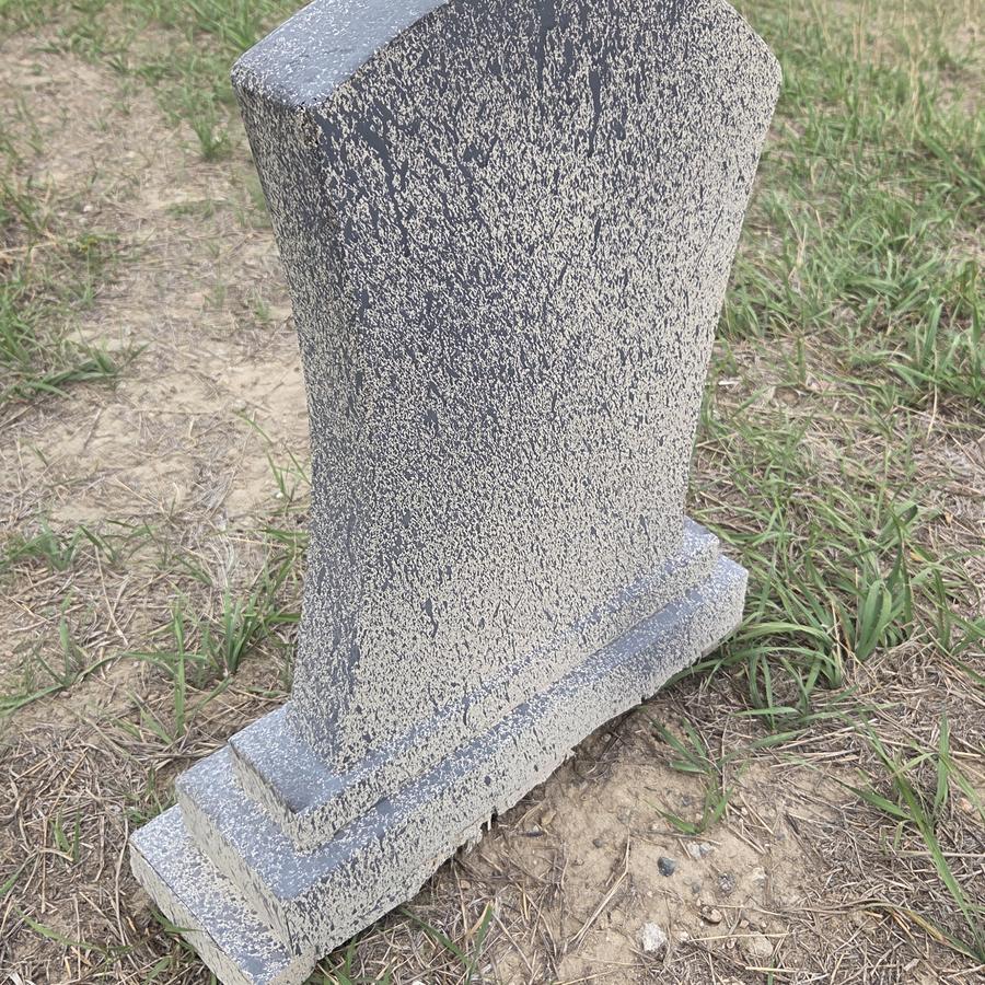 Hand-built foam tombstone TB2