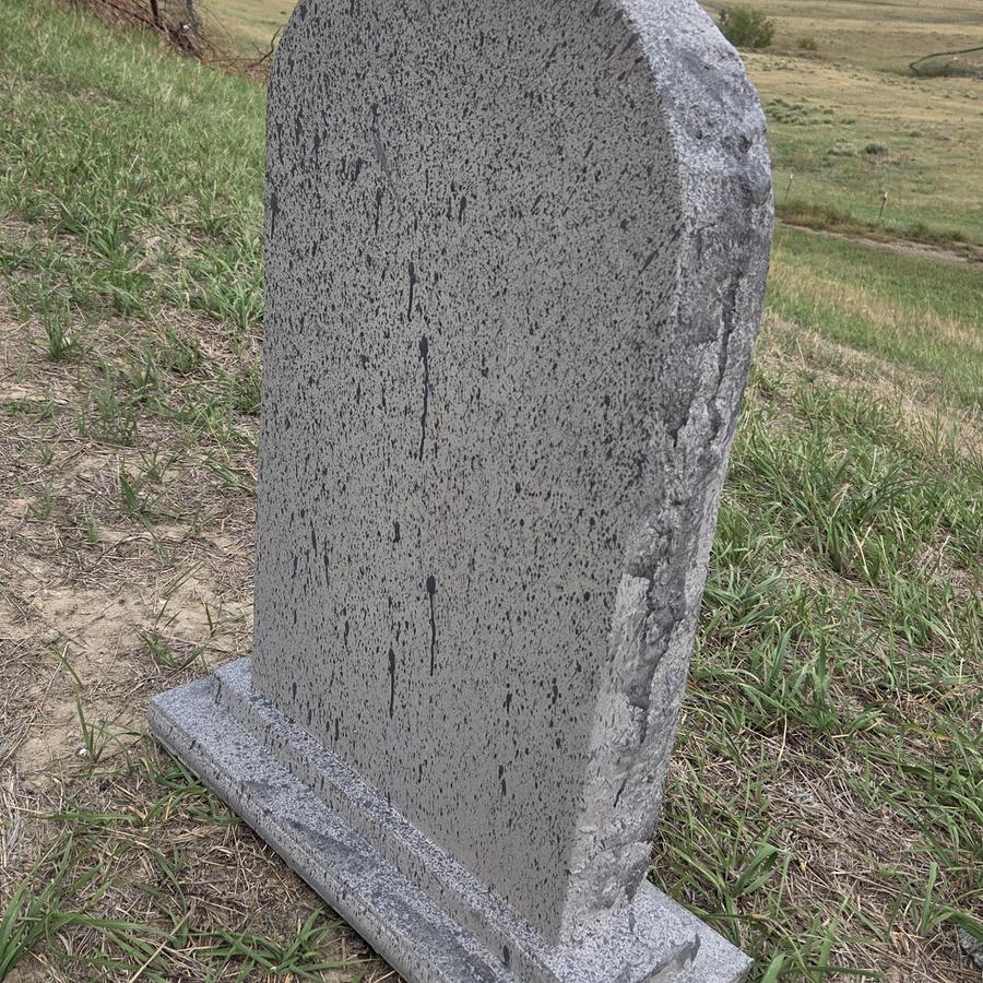 Hand-built foam tombstone TB3