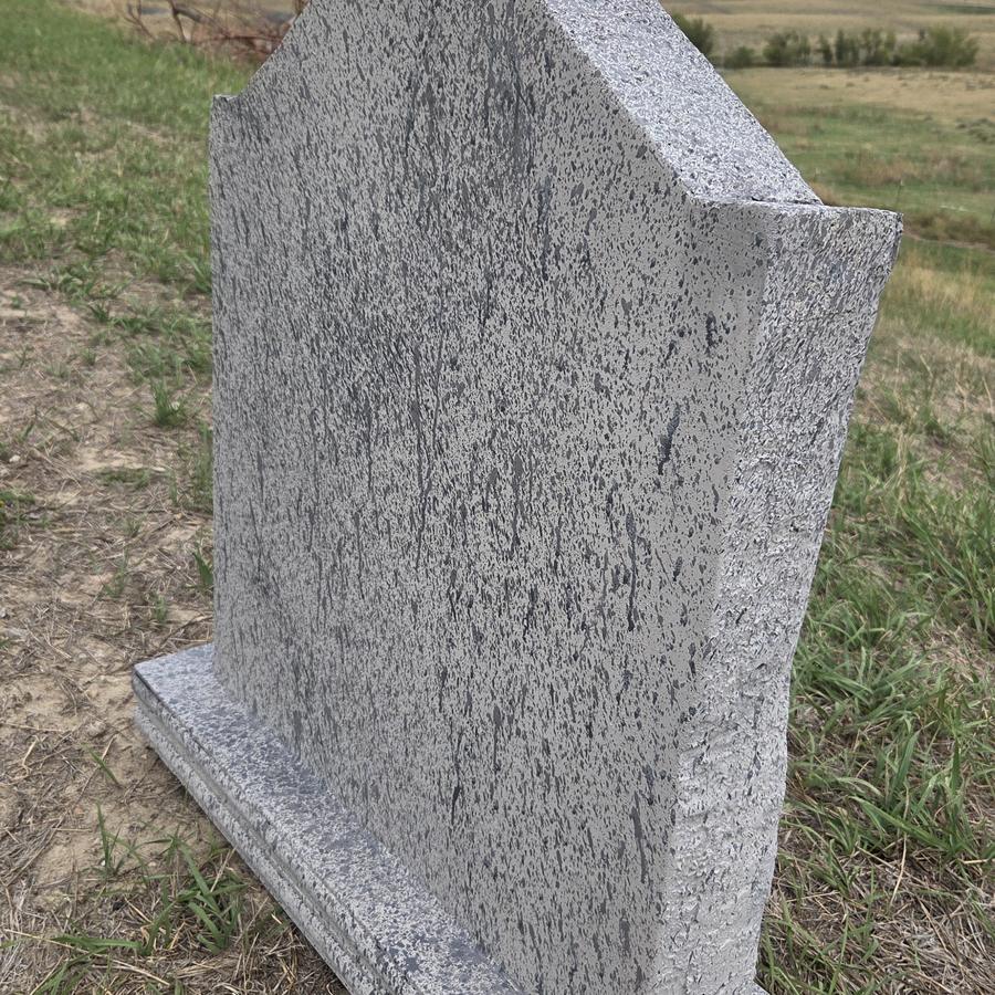 Hand-built foam tombstone TB7