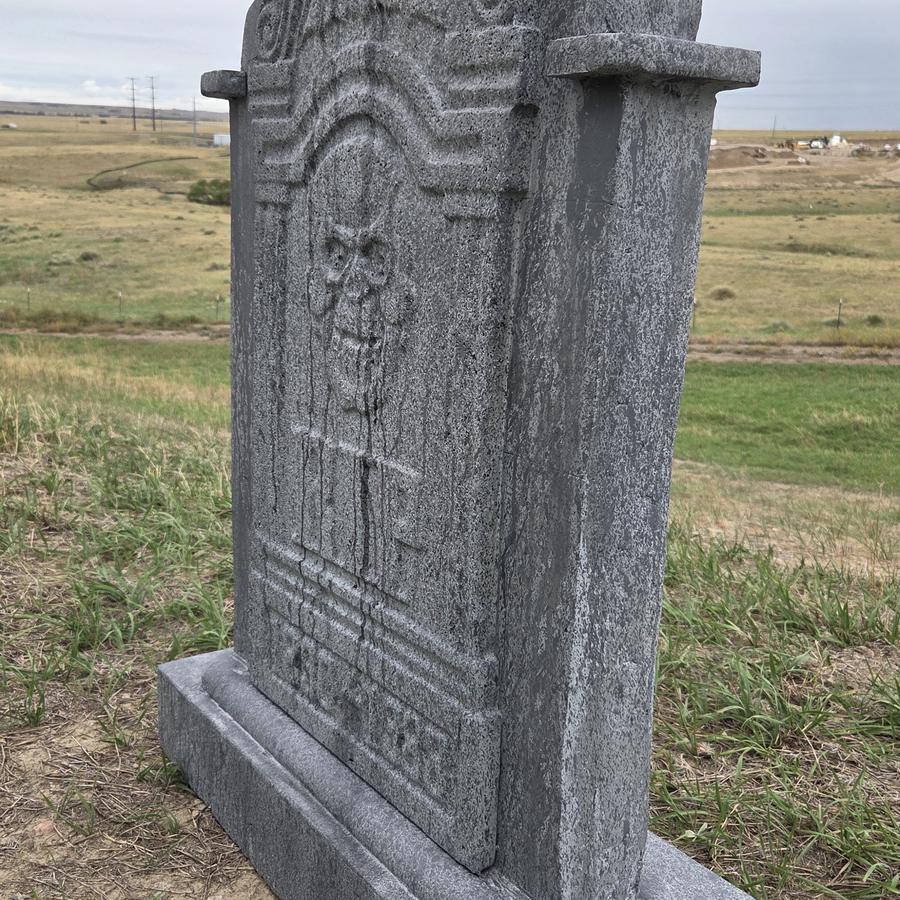 Hand-built foam tombstone TB9